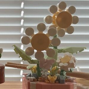 Colorful Building Block Flower Set